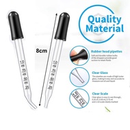 1ml Glass Dropper with rubber straight bend dropper