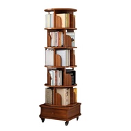 Rotating Student Household Bookshelf Round Bookcase 360 Degree Shelf Floor Creative Book Storage Sim