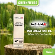 PetShield DogOmega Salmon Oil/Cod Liver Oil/Dog Fish Oil 15ML