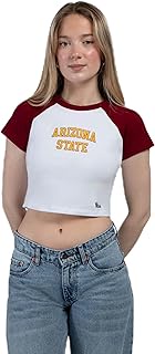 Hype & Vice Homerun Tee for Women - Arizona State University Tank Top for Women, Crop T-Shirt, Colle