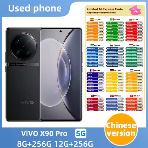 Vivo X90 Pro 5G 6.78in 2800x1260px ROM 256GB 4870mAh CPU MediaTek Dimensity 9200 50MP used phone