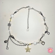 Y2k Necklace/Pinterest Necklace/Star Necklace x Spiral