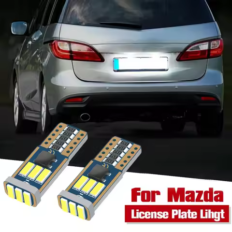 2pcs LED License Plate Light Bulb W5W T10 For Mazda 2 DY DE DH DL DJ 3 BK BL BM BN 5 6 GG GH GJ CX-3