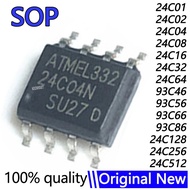 chip 1-5Pcs/Lot AT 24C01 SOP8 24C02 24C04 24C08 24C16 24C32 24C64 24C128 24C256 24C512 93C46 93C56 9