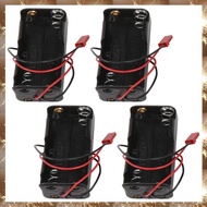 (Y O Q N)4Pack 6V 4XAA Battery Container Case Holder Pack Box JST Plug Receiver for   1/8 1/10 RC Ni