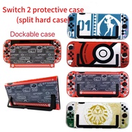 Switch 2 protective case,Solid Protective Case for Switch 2 Mario Pokemon Theme,Dockable case for sw