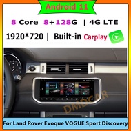 Android 11 8 128G Car dvd radio multimedia Player GPS For Land Rover Range Rover Evoque LRX L538 Vog