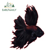EARLFAMILY Betta Fish Car Sticker Fashionable Interesting Artistic SUV Campervan JDM Decal Amusing C