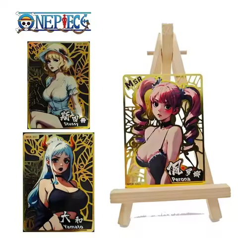One Piece Cards MSR Metal Cards Nami Vivi Perona Uta Yamato Hancock Boy Anime Collectible Cards Chri