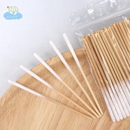 [LI] 30/60pcs Disposable Longer Cotton Swab Brush Lint Free Micro Brushes Wood Cotton 【IE】