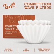 Wave 155 Filter Drip Coffee Competition Filters (50pcs/Pack) by Wasin Kusakabe