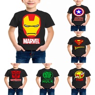 🔥T-Shirt SUPER HERO🔥 9Y-13Y Baju Budak Lelaki Murah Borong Boy Cotton SUPER HEROES Shirt (9Y-13Y) - Random Designs