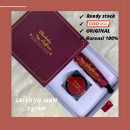 SAFFRON IRAN 1GR 100% ORIGINAL (FREE POUCH & BOX) | SAFFRON Original | WATER | 1 GRAM