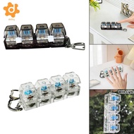 [utruiut0k] Keyboard Fidget Clicker Toy Keychain Decompression Button Finger Clicker Toy