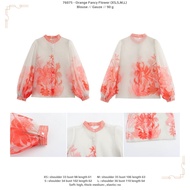 76075 - Orange Fancy Flower (XS,S,M,L) - Blouse