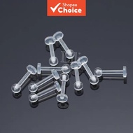 Transparent acrylic silicone lip stud sets - 8mm fake septum piercing accessories