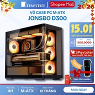 Jonsbo D300 Black PC Case – 4mm tempered glass, Supports M-ATX/ITX, VGA 430mm, Radiator 360mm