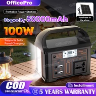 Power Station Solar Panel Power Bank Camping Portable Power Station 220V USB Output 100W