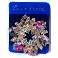 Premium Zircon Crystal Brooch - 0321 - 0380 - 0460 - 0486