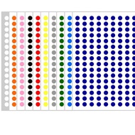 10 Colors Mixed Color Options 1500 0.6cm Point Label Small Round Sticker 6mm Circle Classification