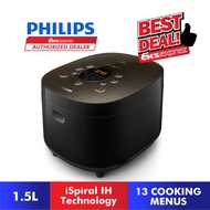 PHILIPS IH Rice Cooker Avance Collection With 13 Cooking Menus (1.5kg) HD4535/62