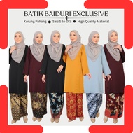 Baju Kurung Pahang Polos Plain Matching Batik Viral Saiz S hingga 2xl Ready Stok Free Tudung Bawal
