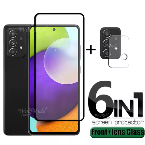6-in-1 For Samsung Galaxy A52 Glass For Samsung A52 Tempered Glass Screen Protector For Samsung A53 