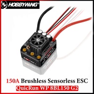 HOBBYWING QuicRun 150A WP 8BL150 G2 3-6S Waterproof Sensorless Brushless ESC Speed Controller For 1/