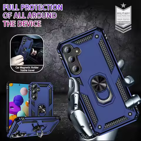 For Samsung Galaxy A15 A25 A35 5G Case Armor Magnetic Holder Ring Phone Case For Samsung A55 A 15 25