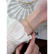 gelang titanium anti karat original gelang titanium 18k Broken Silver Table Two Light Luxury Niche T