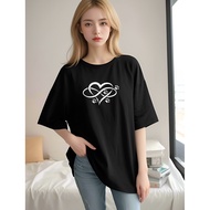 [AMYGO] 2W062/2W063 M-5XL Loose Tshirt Women Plus Size Baju T shirt Perempuan Tops Tshirt Woman Mura