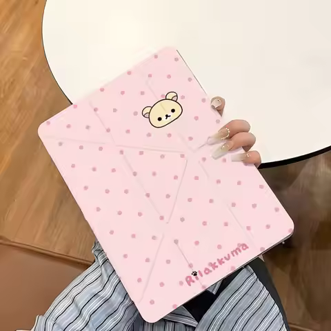 Simple y2k Pink Polka Dot Case For iPad Air 11 10th 11th A16 9th Cover iPad Pro11 4 5 10.9in 12.9 M2