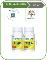 Bio-Life Vita D3 Vitamin D3 1000iU (60s x 2) (exp:1/26)