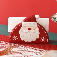 Nordic Santa Claus Ceramic Mug Cute Cartoon Embossed Christmas Napkin Holder Tissue Holder