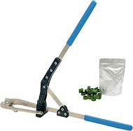 LFM Large Castration Bander Elastrator Tool for Livestock - Pack of 25 Large Bands Included - Effect