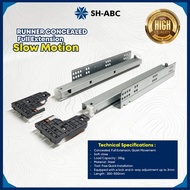 Drawer rail EF6W Concea s Full Extension Slow Motion SH-/Runner EF6W FE SM Concea s SH- - Profitting