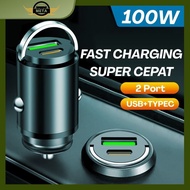 100W Fast Charger Car Charger Fast Car Charger USB Type-C Super Fast