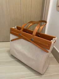 Hermes Herbag Vintage Tote bag 金皮銀扣 (mini)