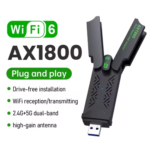 1800Mbps WiFi 6 USB Adapter Dual Band 2.4G/5GHz Wireless Network Card Driver Free SM8832AX-ZD4TX for
