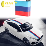 XIANS M-Colored Stripe Decal Sticker, 118x5.9inch 3Color  Car Hood Stickers, Car Decorations Blue,Red Side Mirror Stickers for BMW Decorations