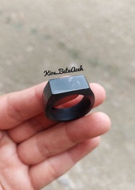 Cincin Batu Giok Black Jade Aceh Original Asli Aceh Cutting Piramida