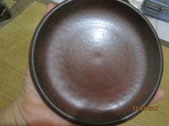 【妹妹的店】早期的柴燒陶 鐵紅釉 小盤子直徑12公分