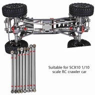 Meiyya RC Link Rod Aluminium Alloy Chassis for Rc Toy SCX10 1/10 Scale 313mm Wheelbase Crawler(red)