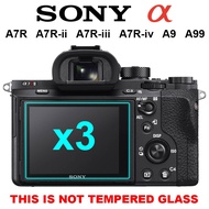 3 pieces Sony DSLR Alpha A7R ii iii iv A9 A99 0.3mm 9H PET Shock Absorption Screen Protector Guard