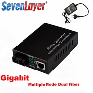 Gigabit Ethernet Fiber Switch Multiple Mode Dual Fiber 10/100/1000M MM Media Converter SC port and 1 RJ45 port