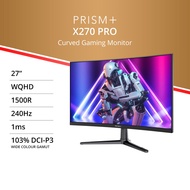 PRISM+ X270 PRO | 27'' 240Hz 1ms | 1500R Curved WQHD AMD FreeSync Premium Gaming Monitor [2560 x 144