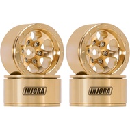 INJORA 1.0 Brass Beadlock Wheel -4.7mm Offset Rim for 1/24 1/18 RC Crawler SCX24 FCX24 TRX4M Ascent1