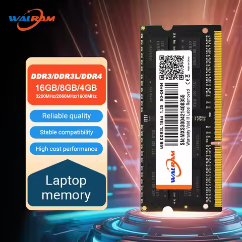 Walram Memoria RAM DDR4 16GB 8GB 4GB Laptop Sodimm Memory DDR3L 1600MHz 2666MHz 3200MHz 2400MHz RAM 