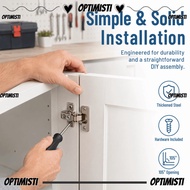 OPTIMISTI 2pcs Soft Close Hinge, Adjustable 1/2 Inch Overlay Hydraulic Damping Hinge, Soft Close Sel