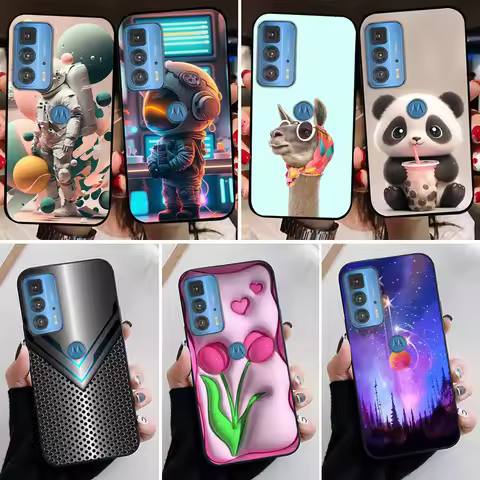 For Motorola Moto Edge 20 Pro Phone Case Edge S Pro Lovely Cartoon Painting Bumper Soft Siliocne Coq